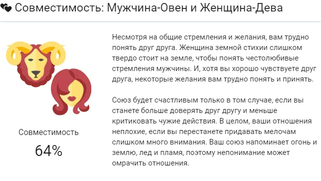 Овен – козерог: совместимость в любовных отношениях