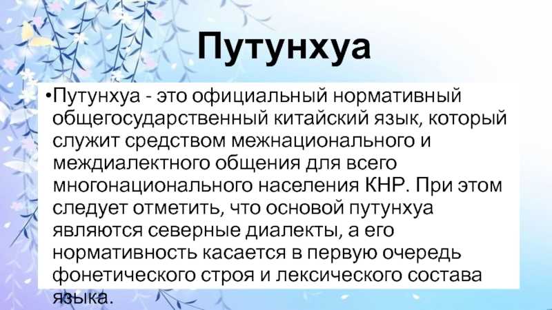 Особенности мандаринского языка в китае