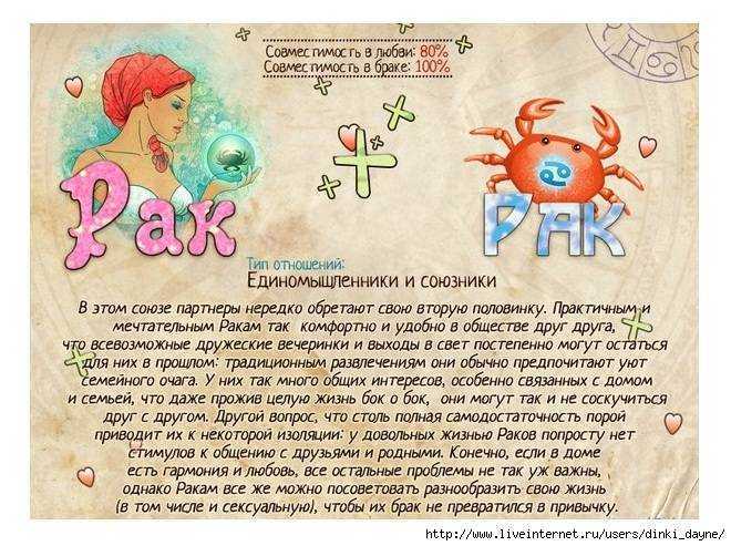 Рак и скорпион совместимость в дружбе ( полное описание)