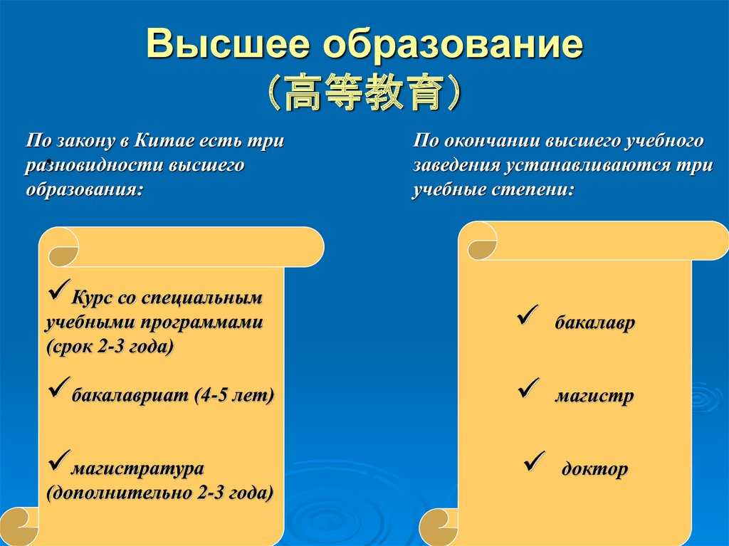 Система образования в китае