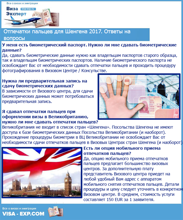 Биометрия на шенгенскую визу - как проходить, сколько стоит, где сдать