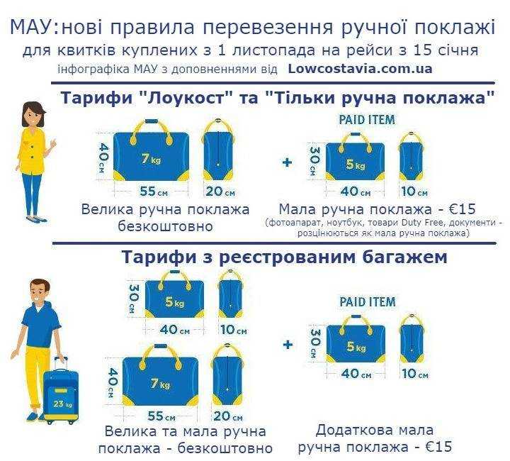Провоз ручной клади и багажа в «райнэйр»