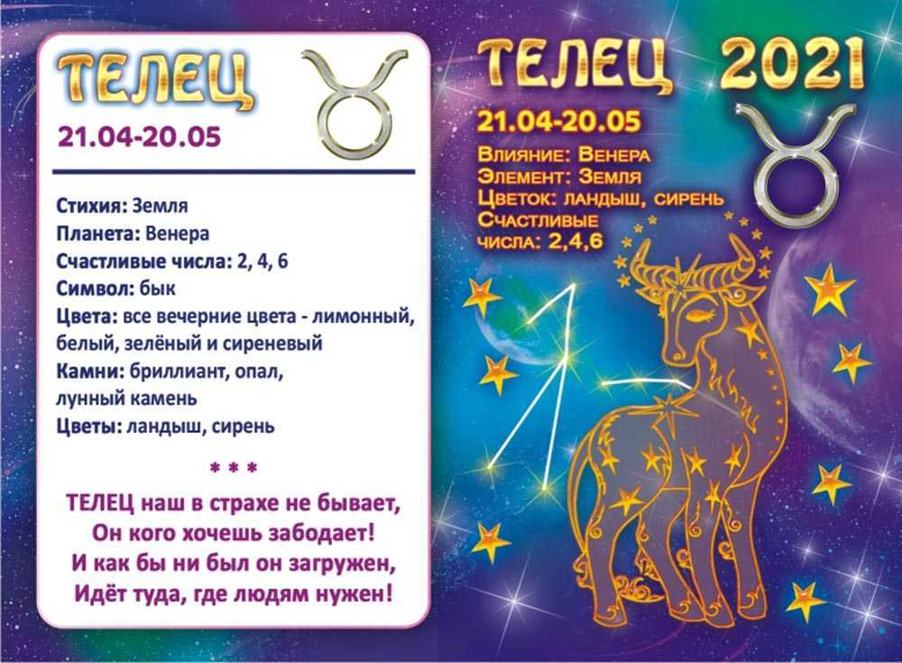 Гороскоп тельца на 2021 год